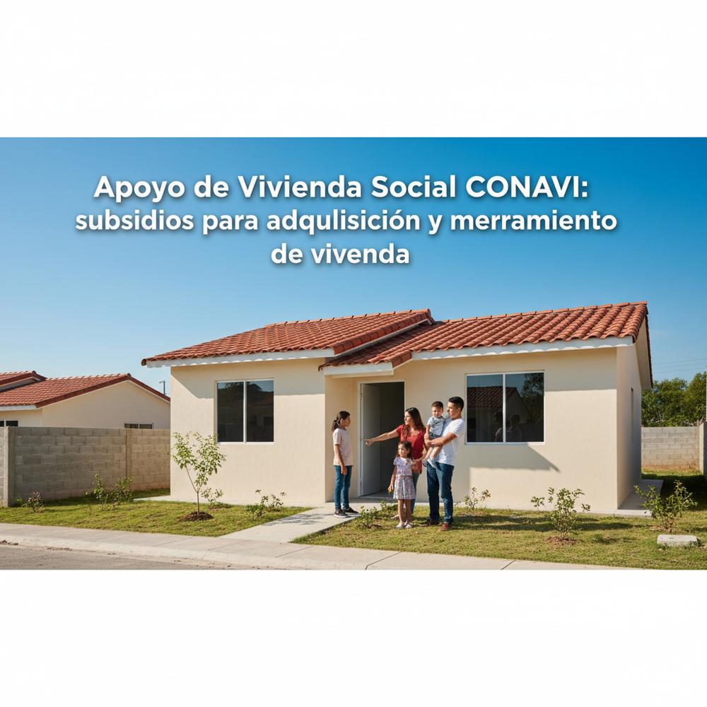 Apoyo de Vivienda Social CONAVI: subsidios para adquisición y mejoramiento de vivienda